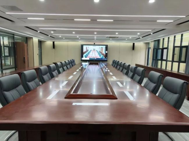 海天電子無紙化會議音響擴聲系統(tǒng)成功服務山東某企業(yè)會議室